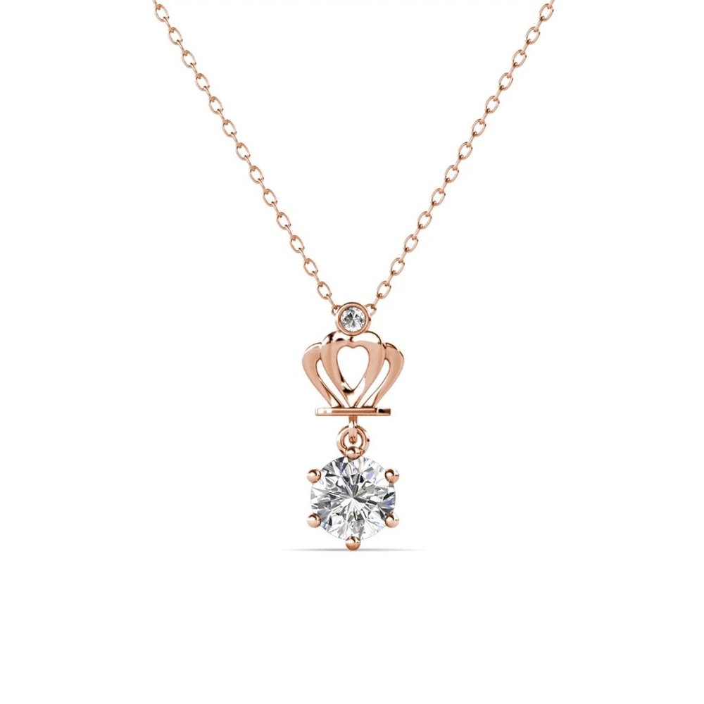 Certified 1ct. t.w. Diamond Crown Necklace